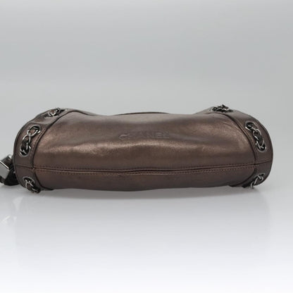 Chanel Lax Tassel Chain Shoulder Bag Leather, BROWN, LEATHER, Shoulder bag