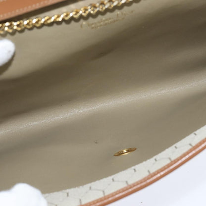 Christian Dior Vintage Honeycomb chain Canvas, BEIGE, CANVAS, Shoulder bag
