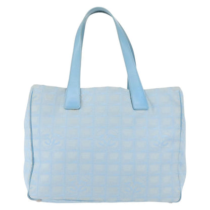 Chanel Front Zip Travel Line Tote Nylon, BLUE, NYLON, Tote bag