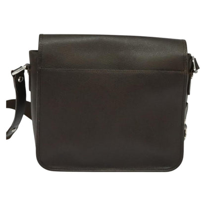 Louis Vuitton Andrei Messenger Bag Taiga Leather, BROWN, LEATHER, Shoulder bag