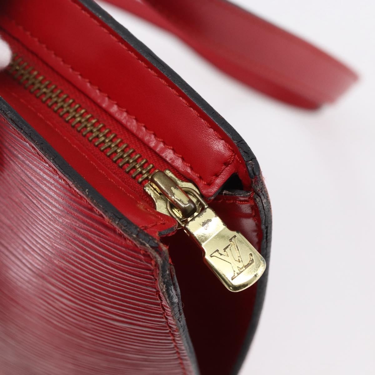 Louis Vuitton Saint Jacques Handbag Epi Leather, RED, LEATHER, Shoulder bag