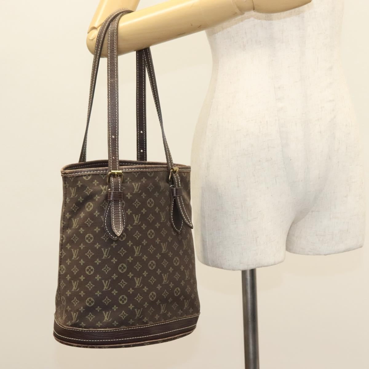 Louis Vuitton Bucket Bag Canvas, BROWN, CANVAS, Handbag