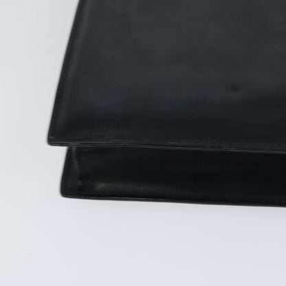 Celine Envelope Shoulder Bag Leather, NAVY, LEATHER, Shoulder bag