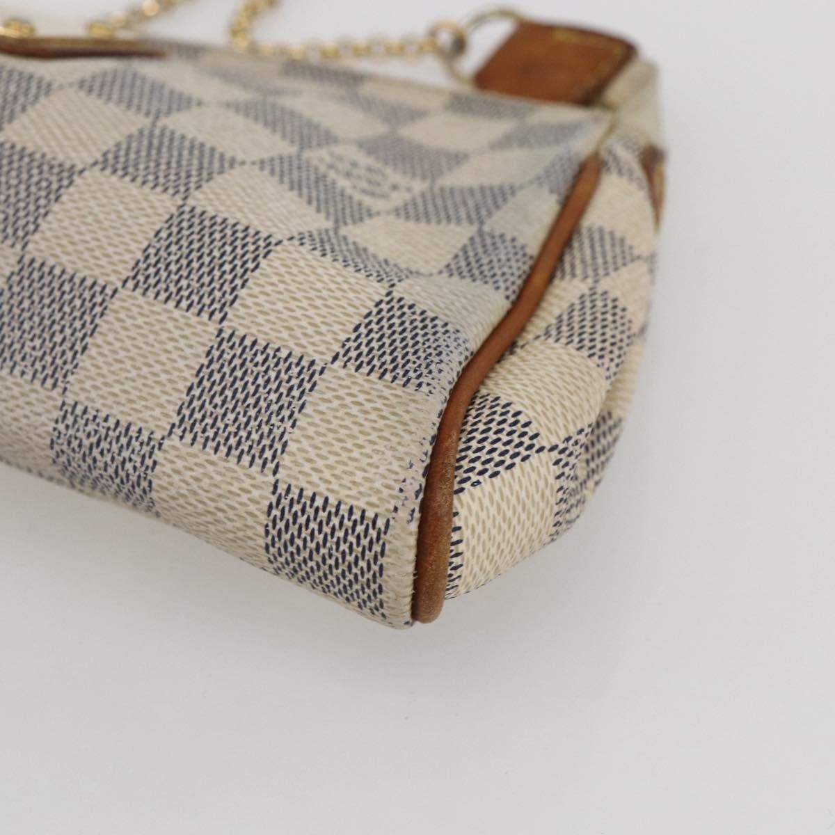 Louis Vuitton Eva Handbag Damier, WHITE, CANVAS, Shoulder bag