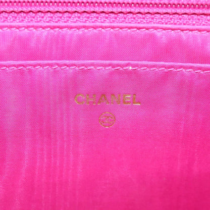 Chanel Vintage Clutch Bag Quilted Leather, PINK, LEATHER, Clutche & pouche
