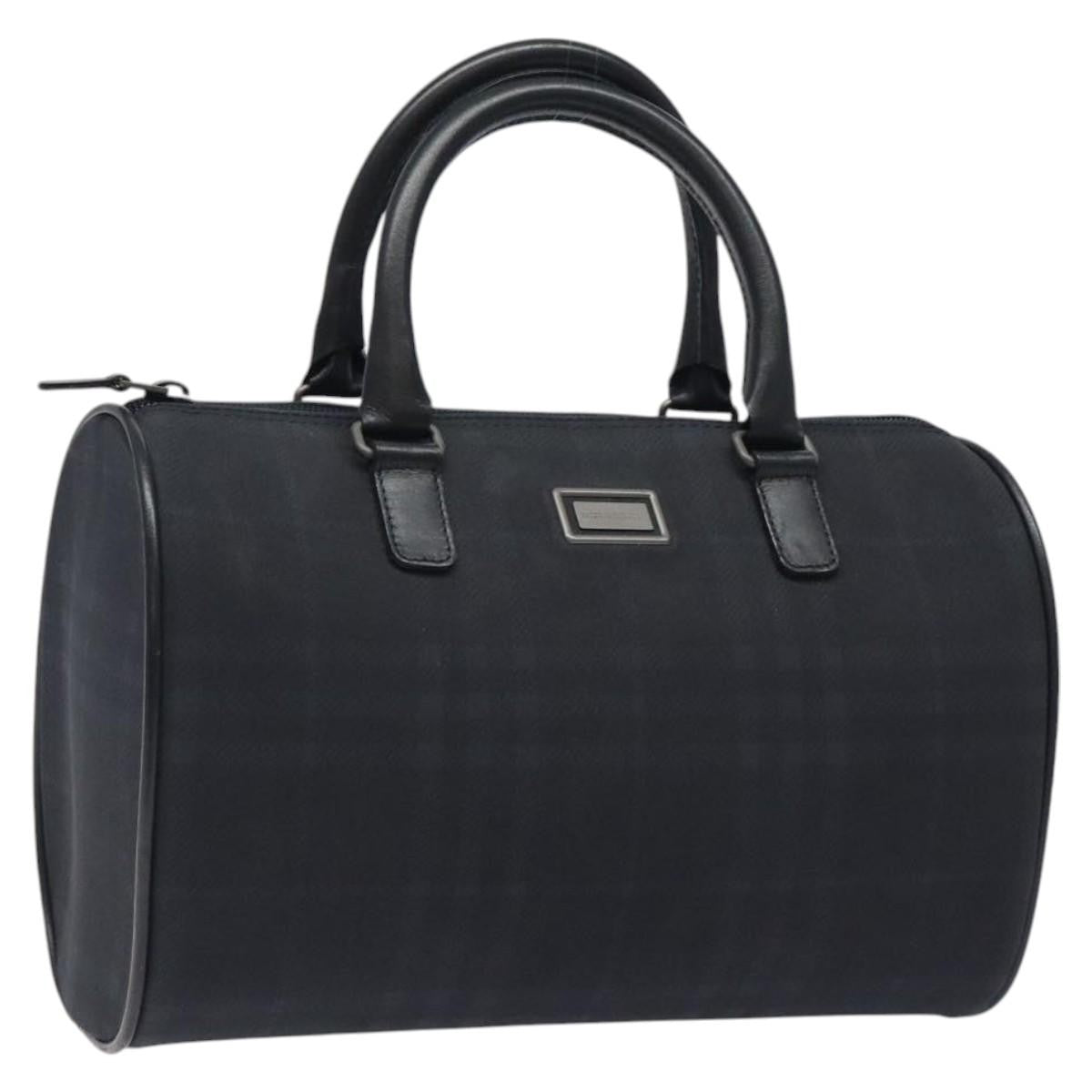 Burberry Nova check boston bag Canvas, NAVY, CANVAS, Handbag