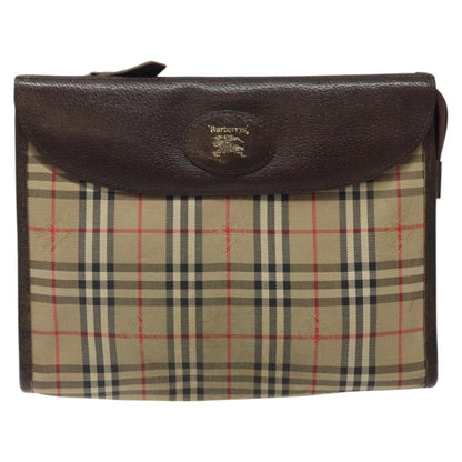 Burberry Nova check Pochette Canvas, BEIGE, CANVAS, Clutche & pouche