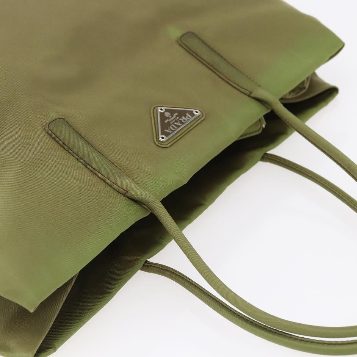 Prada Vintage Tote Tessuto, GREEN, NYLON, Tote bag