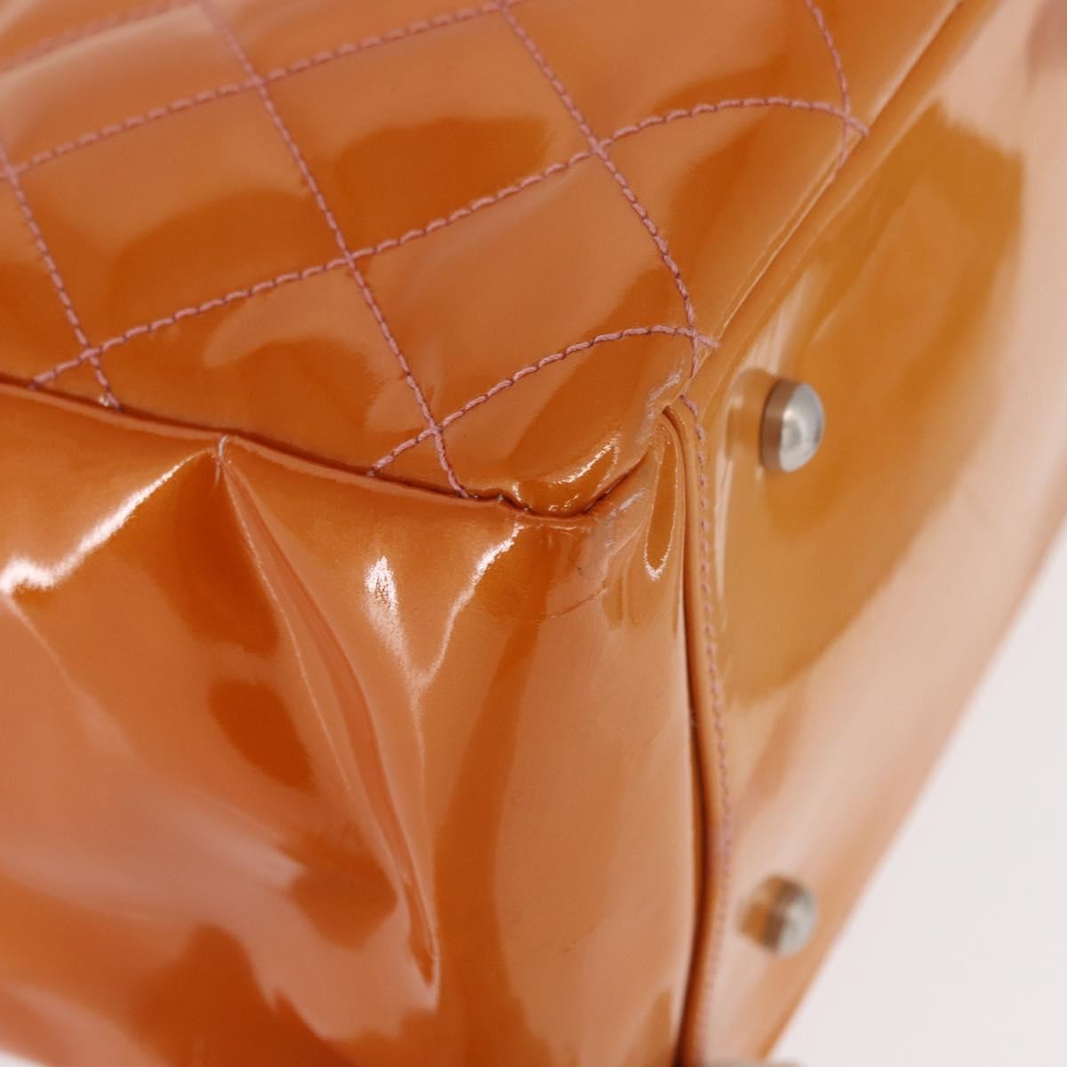 Chanel Vintage Petite Timeless Tote Quilted Patent, ORANGE, PATENT_LEATHER, Tote bag