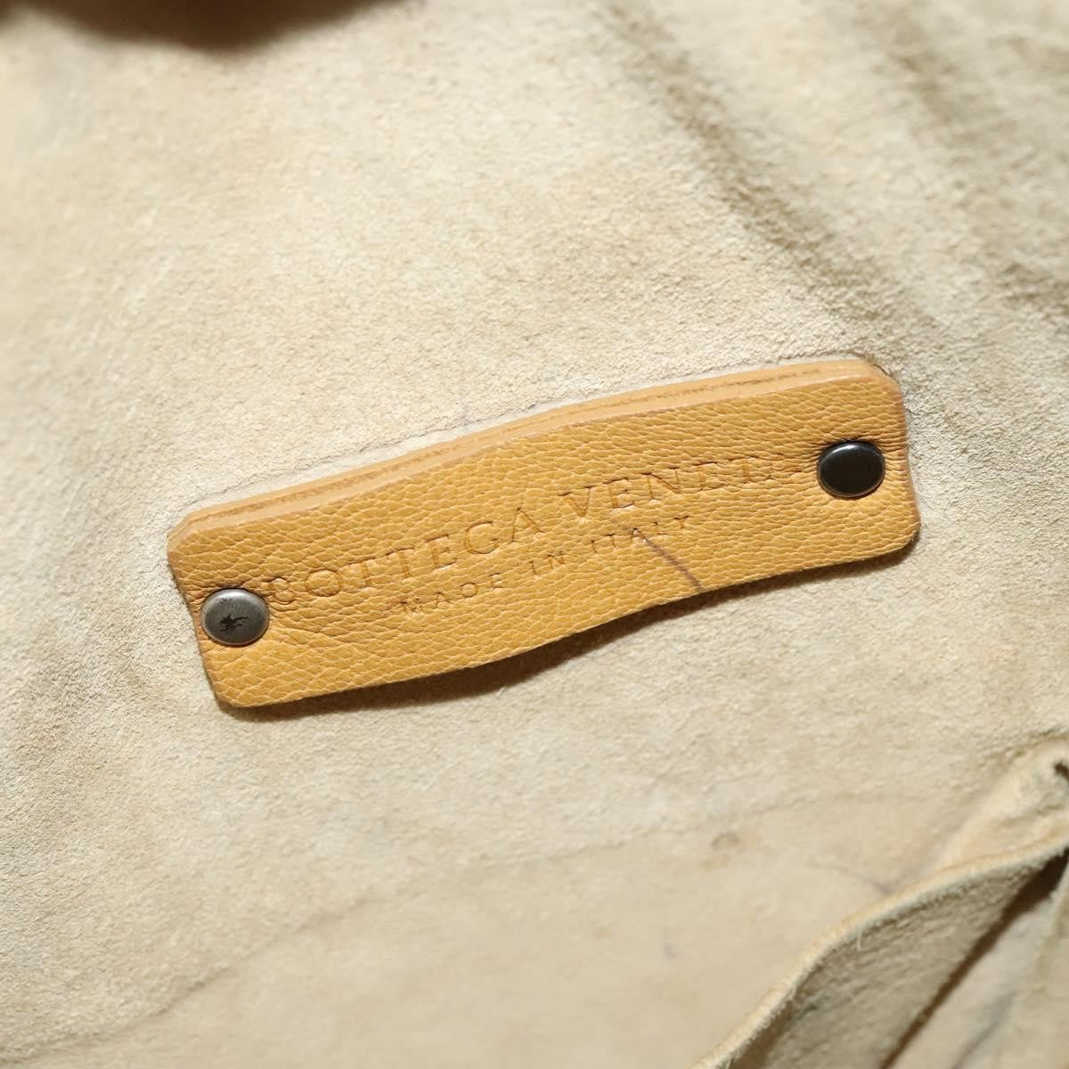 Bottega Veneta Chain Link Shoulder Bag Leather with Intrecciato, YELLOW, LEATHER, Shoulder bag