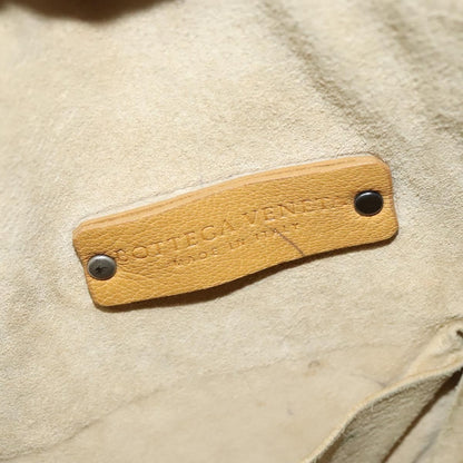 Bottega Veneta Chain Link Shoulder Bag Leather with Intrecciato, YELLOW, LEATHER, Shoulder bag