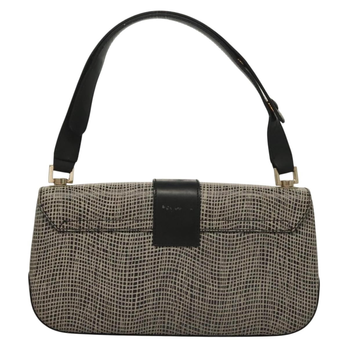 Salvatore Ferragamo Gancini Shoulder Bag Leather, BLACK, LEATHER, Shoulder bag