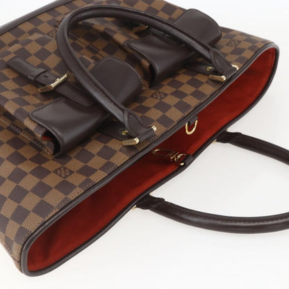 Louis Vuitton Manosque Handbag Damier, BROWN, CANVAS, Tote bag