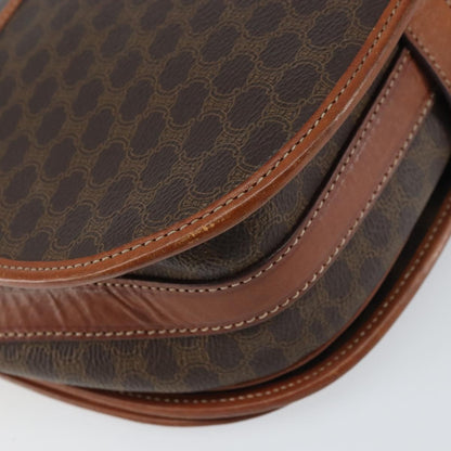 Celine Macadam Shoulder Bag PVC Leather, BROWN, PVC, Shoulder bag