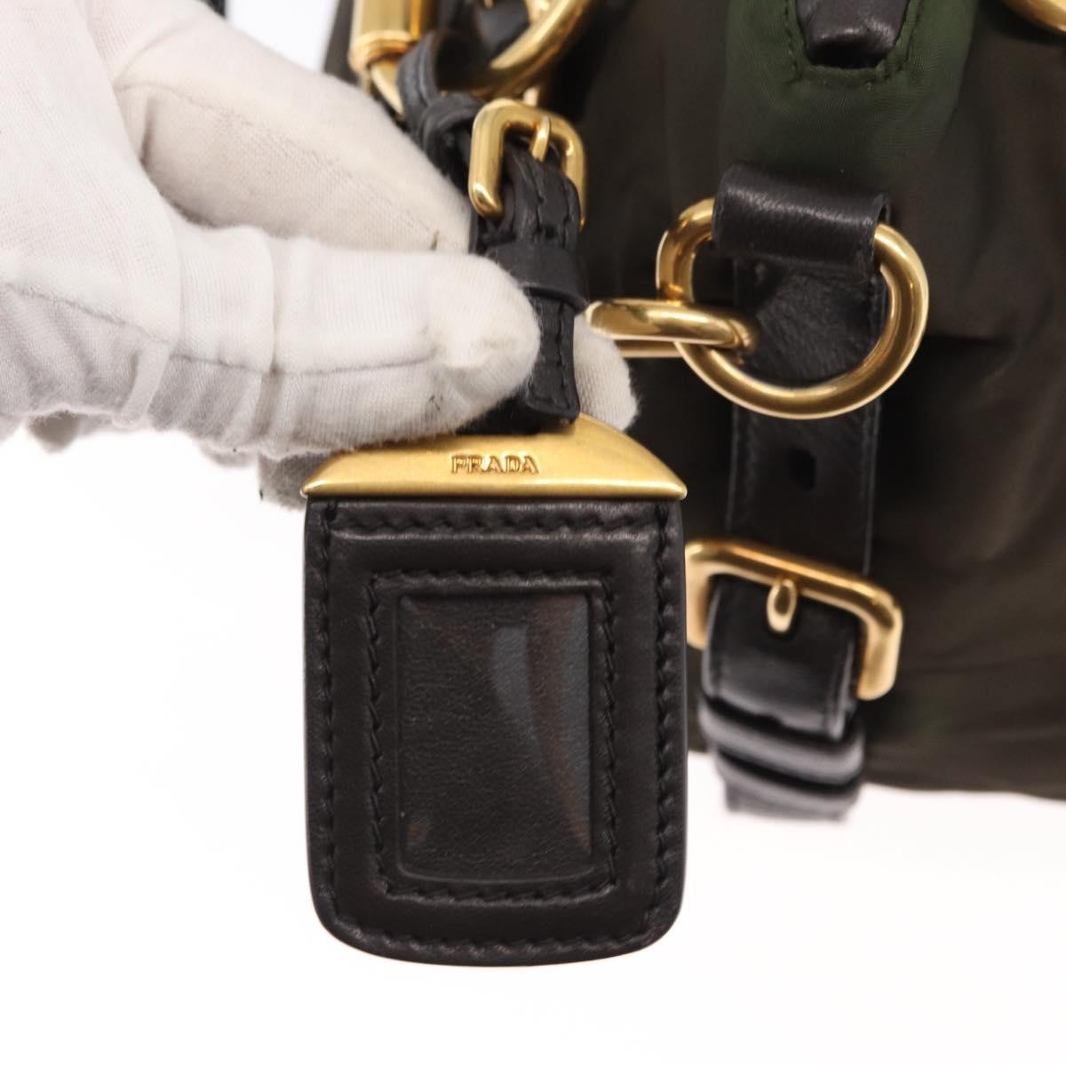 Prada Vintage Handbag Tessuto, KHAKI, NYLON, Handbag