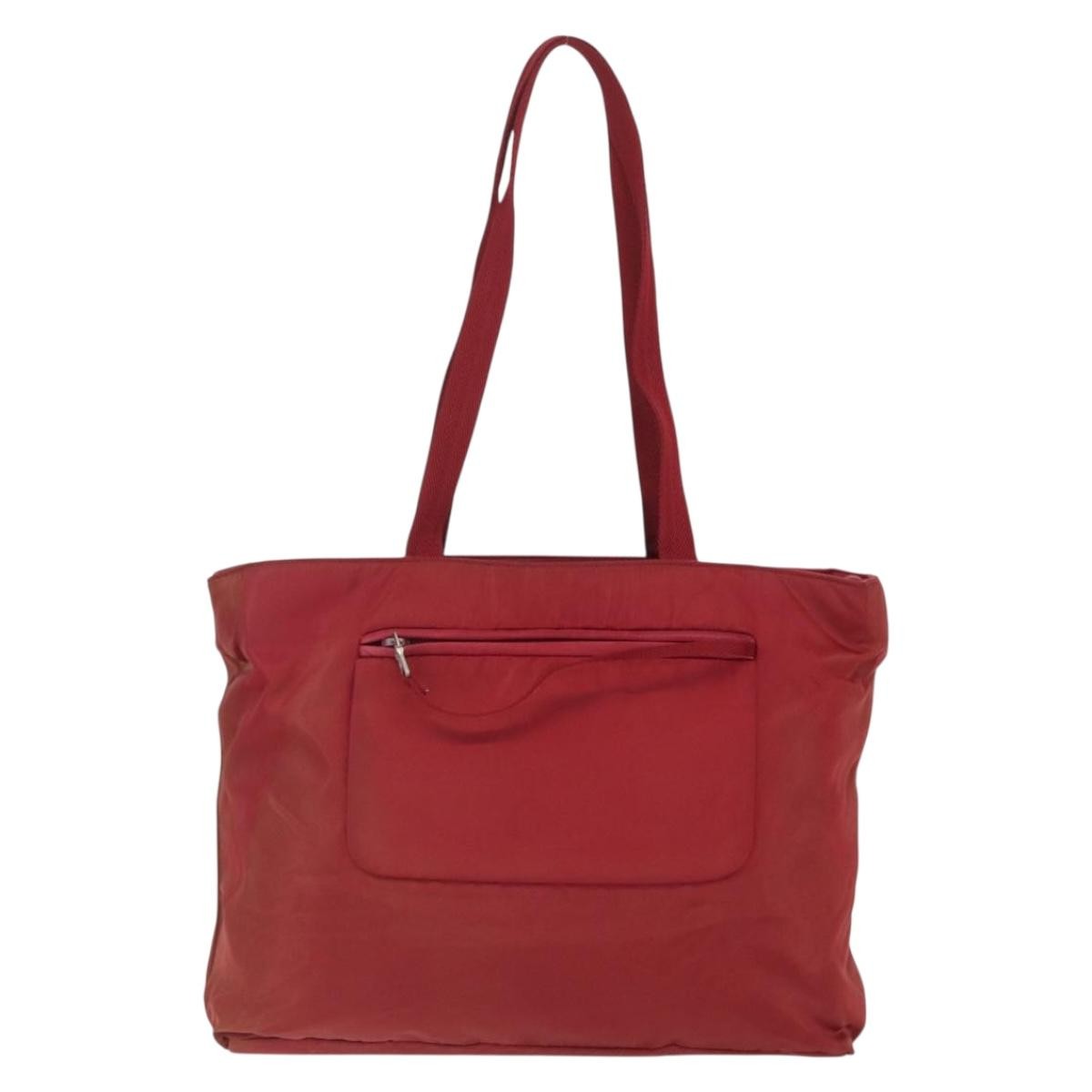 Prada Vintage Tote Tessuto, RED, NYLON, Tote bag