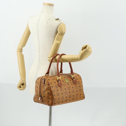 MCM Visetos logogramme Handbag Canvas and Leather, BROWN, CANVAS, Handbag