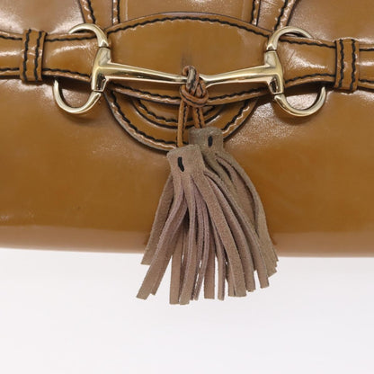 Gucci Emily Chain Flap Bag Patent, BEIGE, PATENT_LEATHER, Shoulder bag