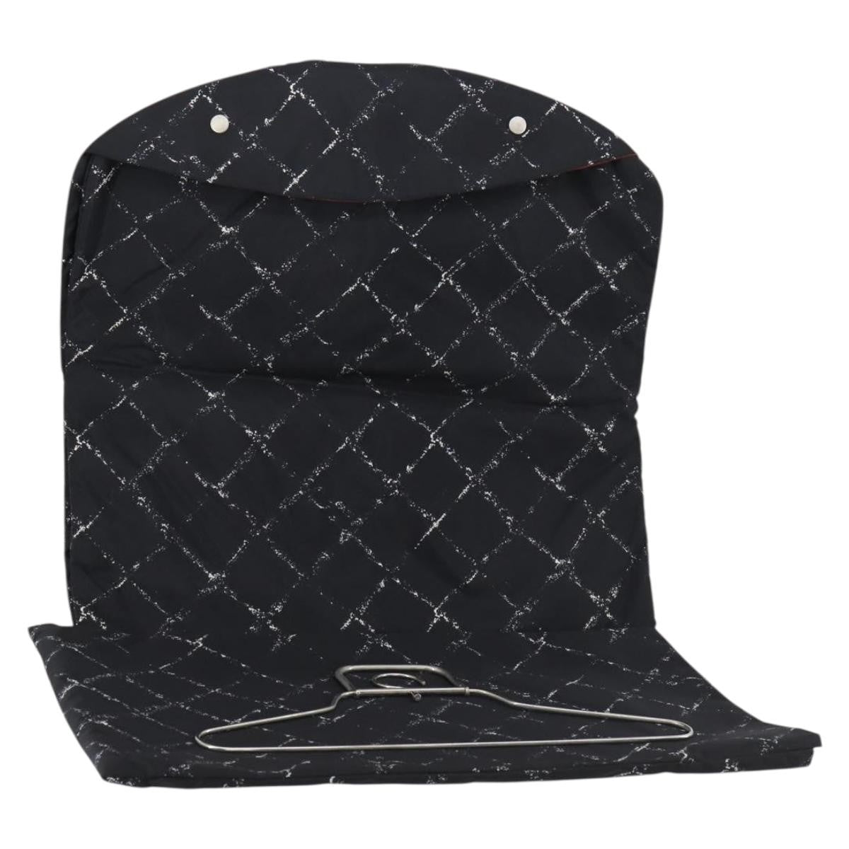 Chanel Travel Line Garment Bag Printed Nylon, BLACK, NYLON, Travel bag