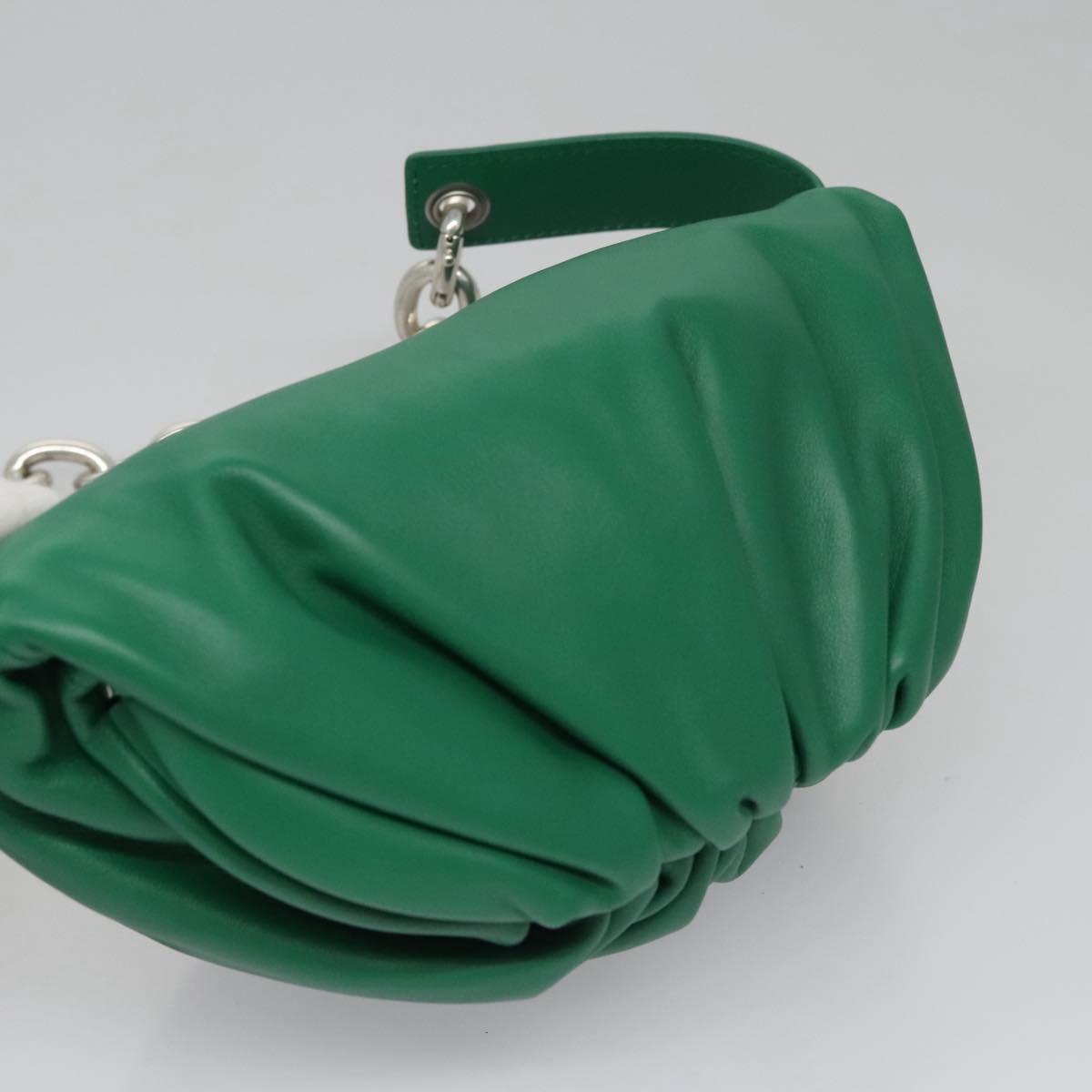 Bottega Veneta The Chain Pouch Leather, GREEN, LEATHER, Clutche & pouche
