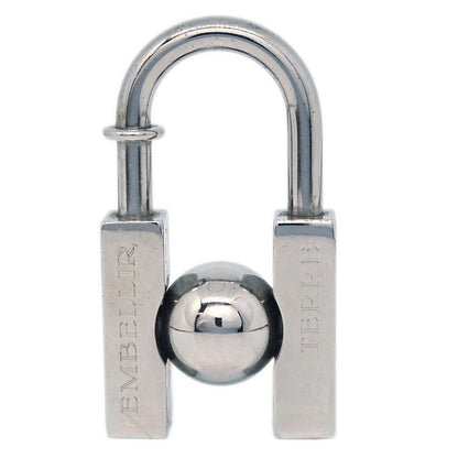 Hermes LHomme Peut Embellir La Terre Cadena Lock Charm Metal, SILVER, SILVER_PLATED, Charms and Keychains