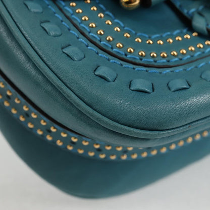 Gucci Snaffle Bit Crossbody Bag Leather, BLUE, LEATHER, Crossbody bag