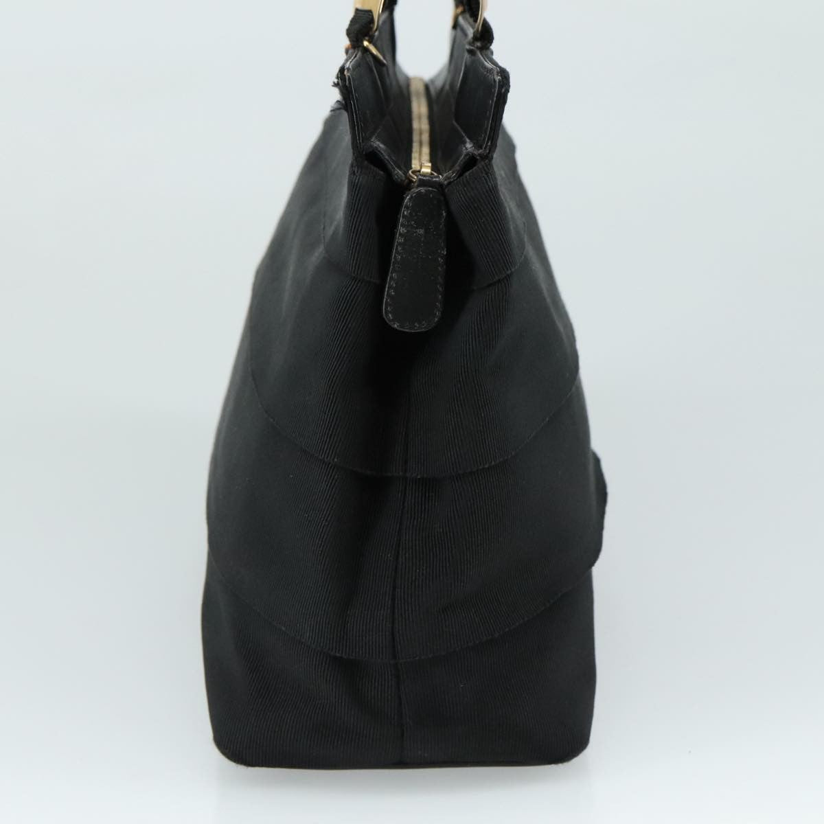 Salvatore Ferragamo Vala Handbag Canvas, BLACK, CANVAS, Handbag