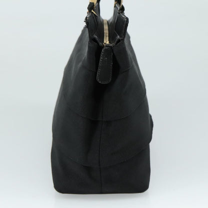 Salvatore Ferragamo Vala Handbag Canvas, BLACK, CANVAS, Handbag