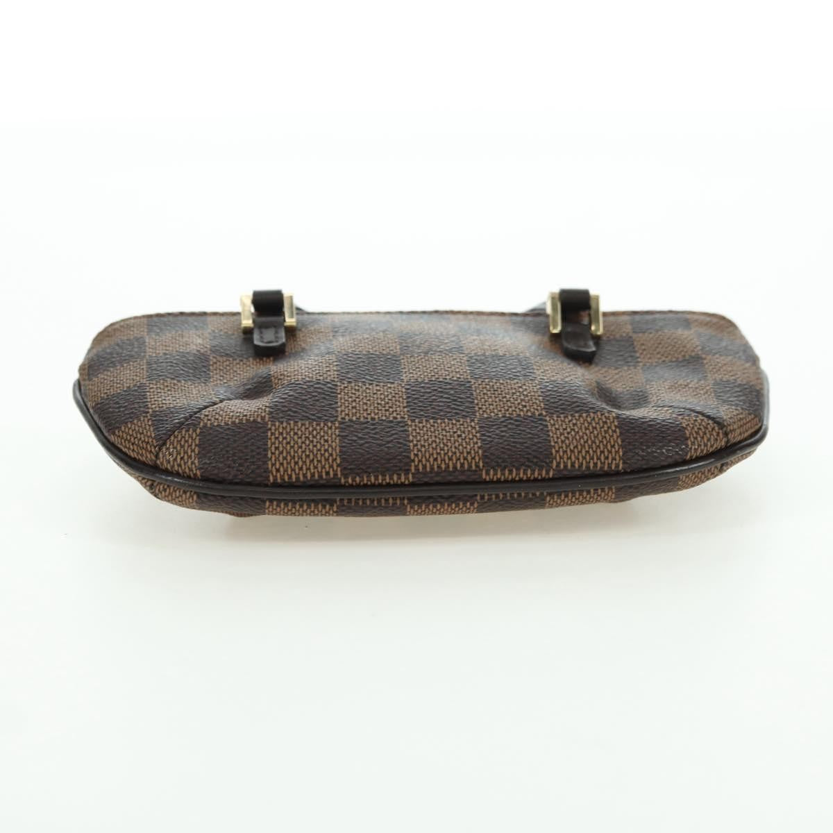 Louis Vuitton Manosque Pochette Damier, Brown, Canvas, Clutch