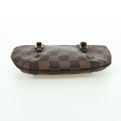 Louis Vuitton Manosque Pochette Damier, Brown, Canvas, Clutch