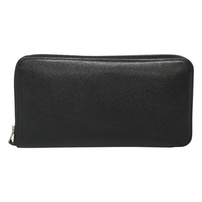 Hermes Azap Zip Around Wallet Silk'in Epsom, Black, Leather, Wallet