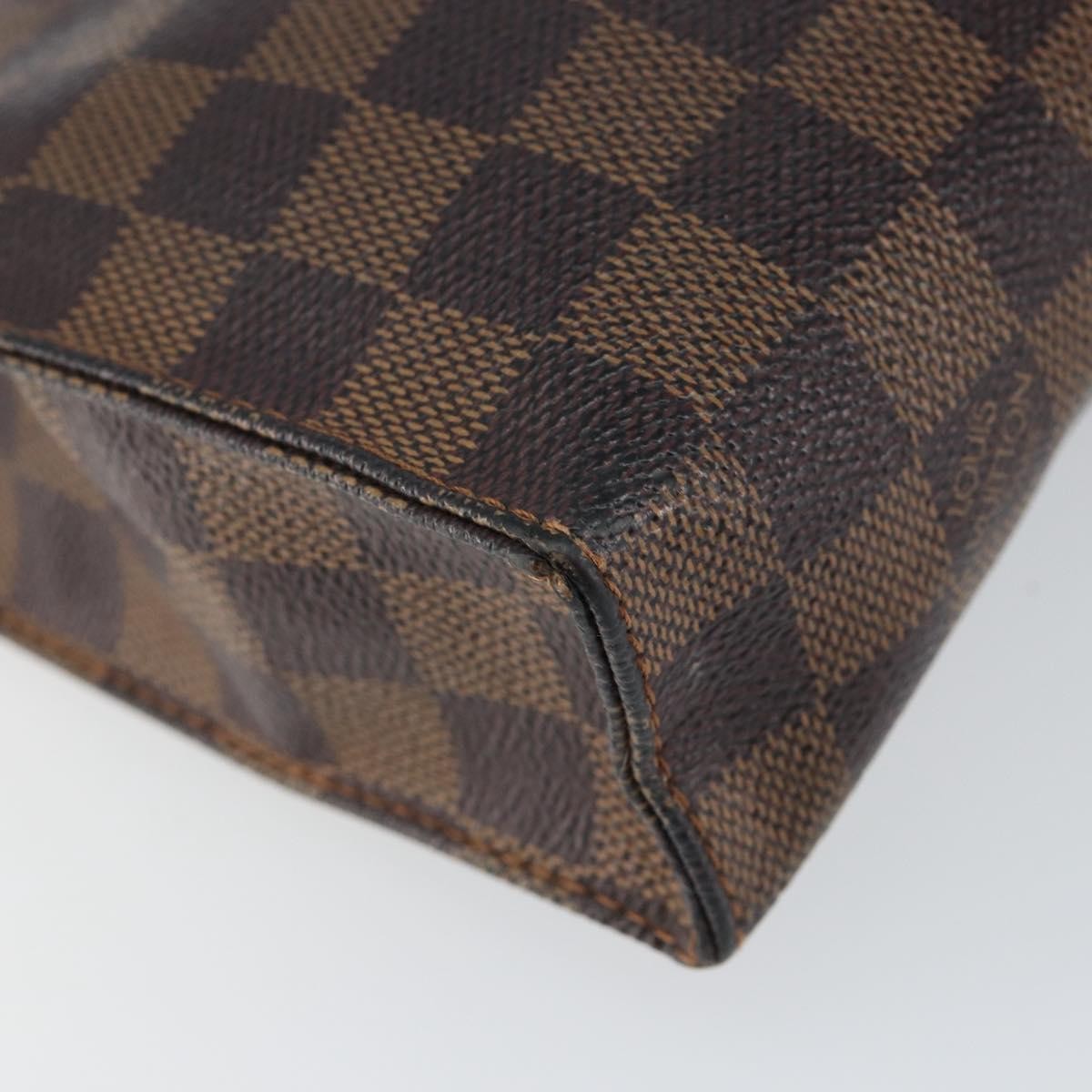Louis Vuitton Toiletry Pouch Damier, BROWN, CANVAS, Clutche & pouche