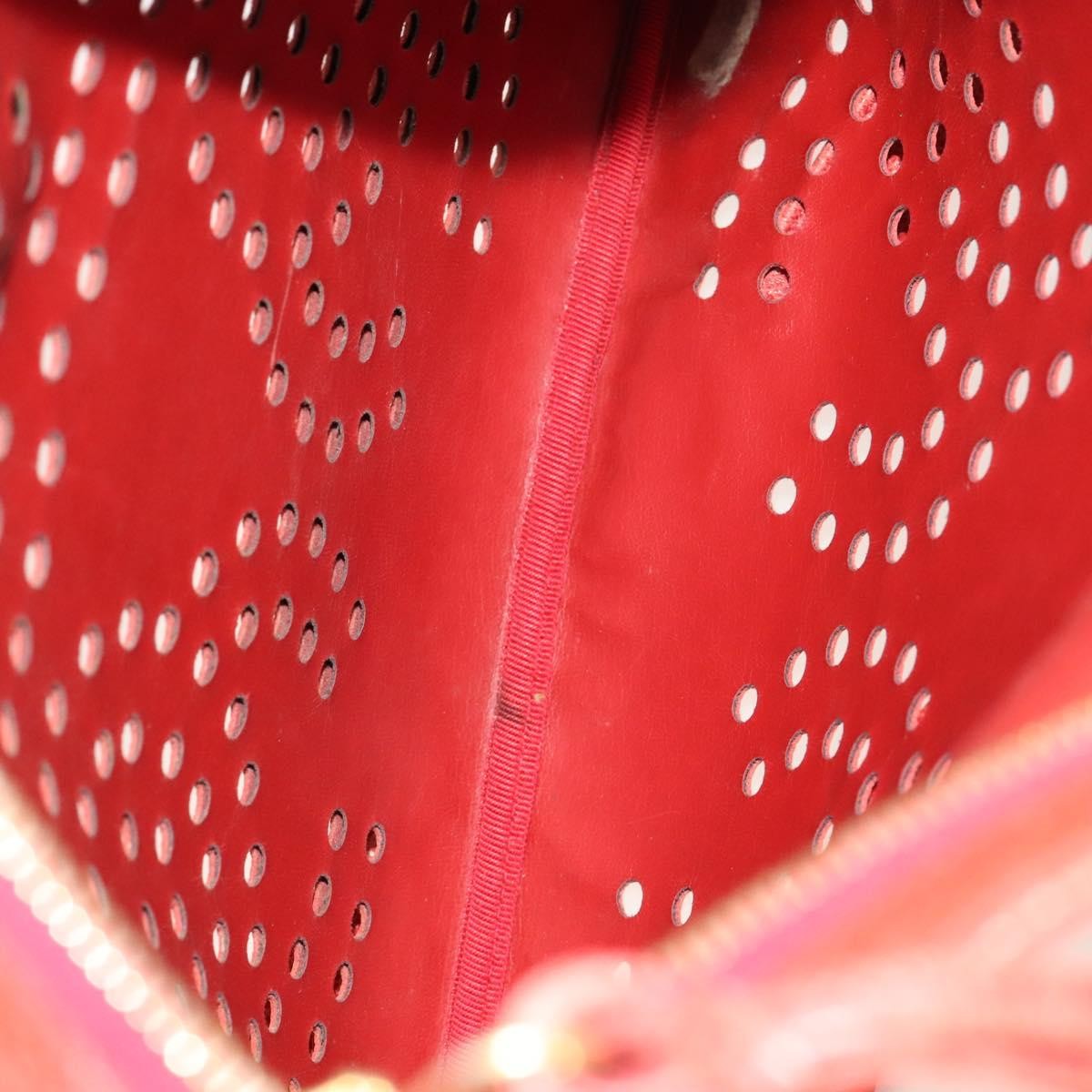 Chanel Triple CC Chain Shoulder Bag Caviar Leather, RED, LEATHER, Shoulder bag