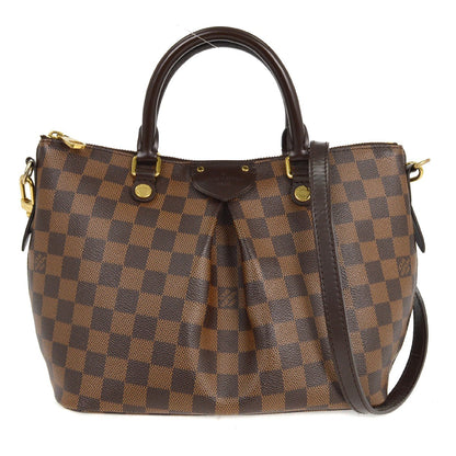 Louis Vuitton Siena Handbag Damier, BROWN, CANVAS, Handbag