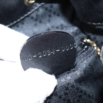 Gucci Vintage Bamboo Backpack Leather, BLACK, LEATHER, Backpack