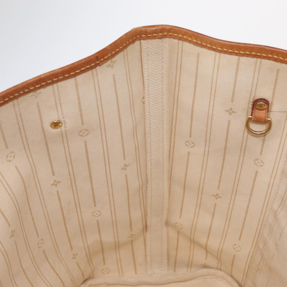 Louis Vuitton Neverfull Tote Damier, WHITE, CANVAS, Tote bag