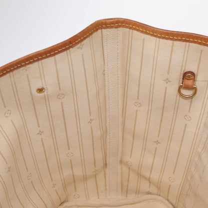 Louis Vuitton Neverfull Tote Damier, WHITE, CANVAS, Tote bag