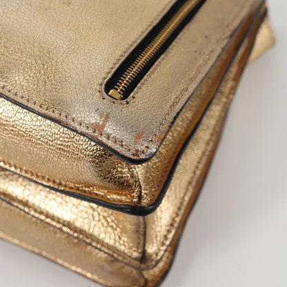 Miu Miu Madras Convertible Compartment Tote Leather, GOLD, LEATHER, Tote bag