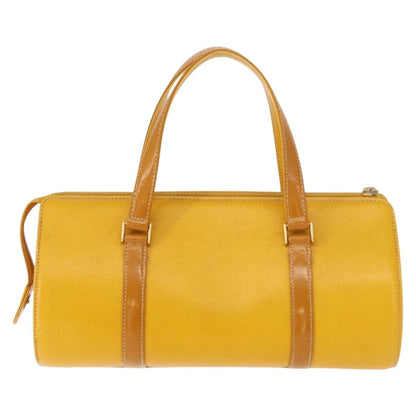 Burberry Vintage Handbag Leather, YELLOW, LEATHER, Handbag