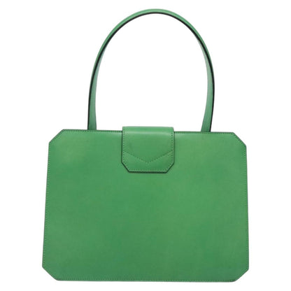 Celine Handbag Leather, GREEN, LEATHER, Handbag