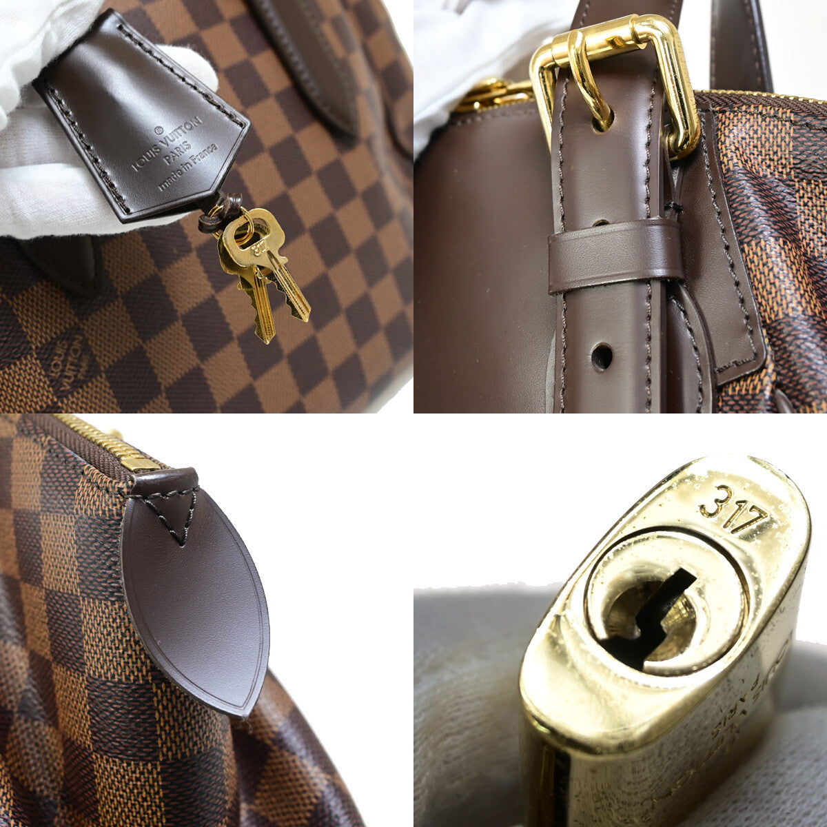 Louis Vuitton Verona Handbag Damier, BROWN, CANVAS, Shoulder bag