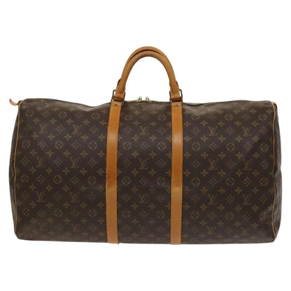 Louis Vuitton Keepall Bag Monogram Canvas, BROWN, CANVAS, Travel bag