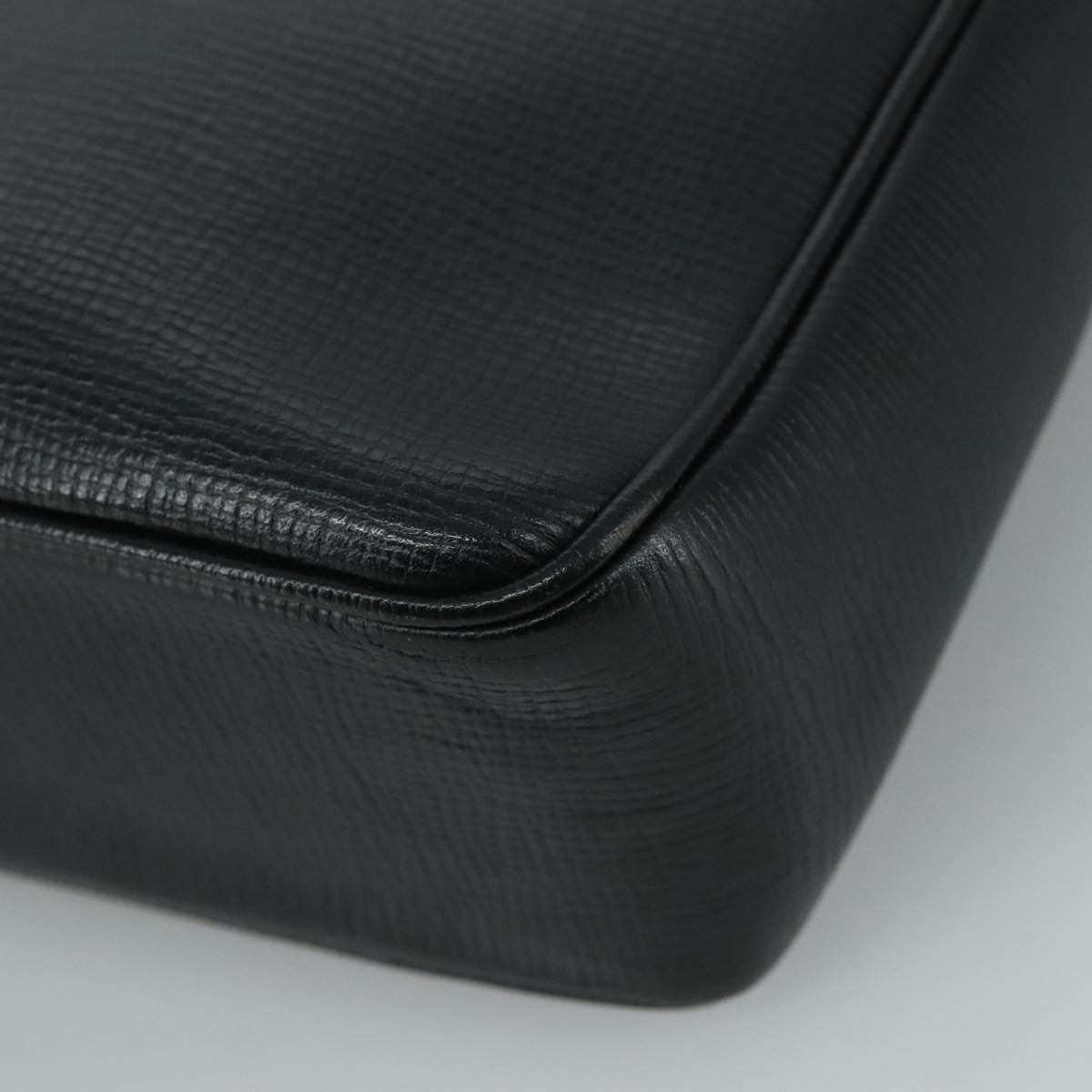 Celine Circle logo Leather, BLACK, LEATHER, Shoulder bag