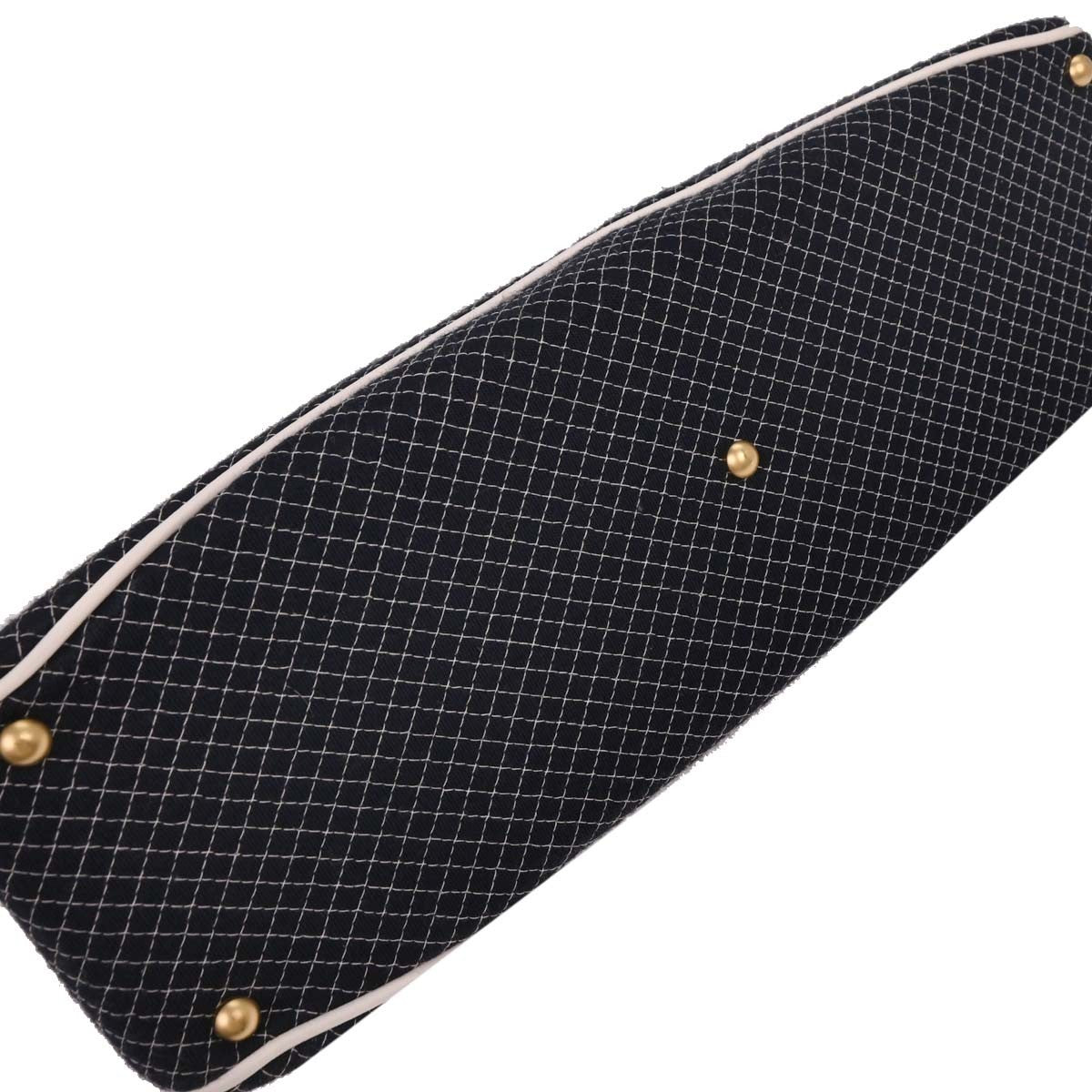 Chanel Vintage CC Zip Tote Quilted Jersey, NAVY, CANVAS, Tote bag