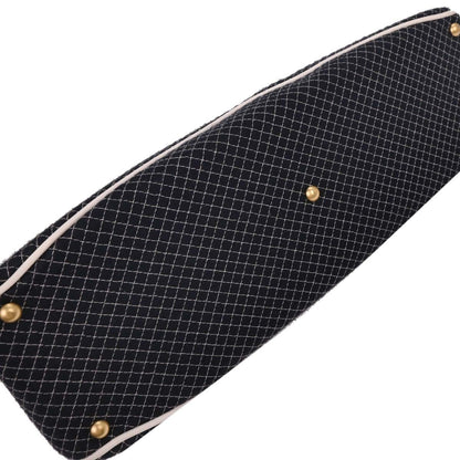 Chanel Vintage CC Zip Tote Quilted Jersey, NAVY, CANVAS, Tote bag