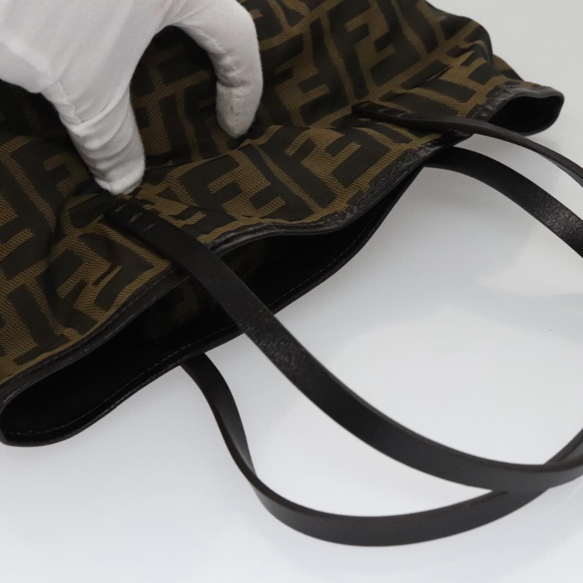 Fendi Roll Tote Zucca Canvas, BROWN, CANVAS, Tote bag