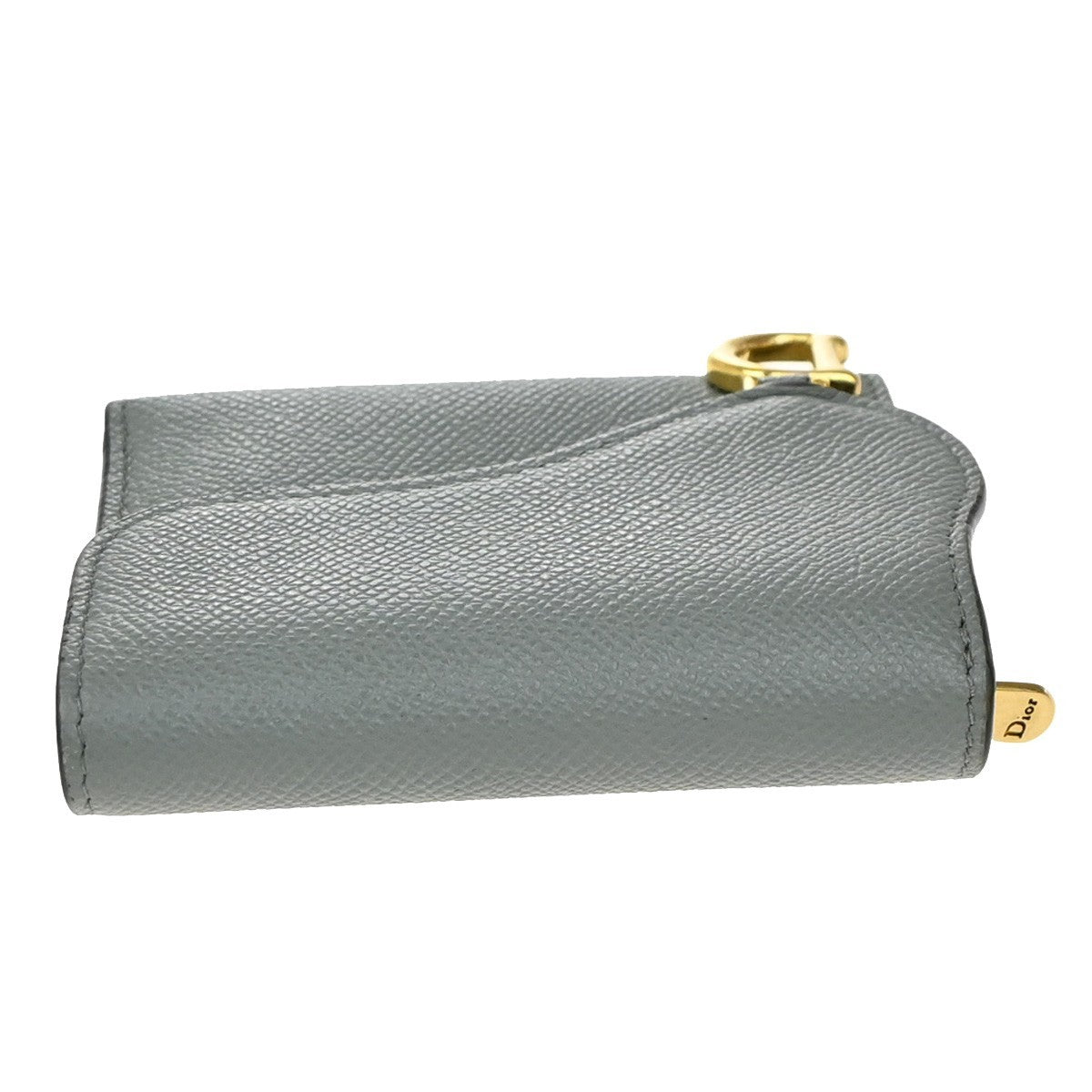 Christian Dior Saddle Trifold Flap Wallet Leather, BLUE, LEATHER, Wallets