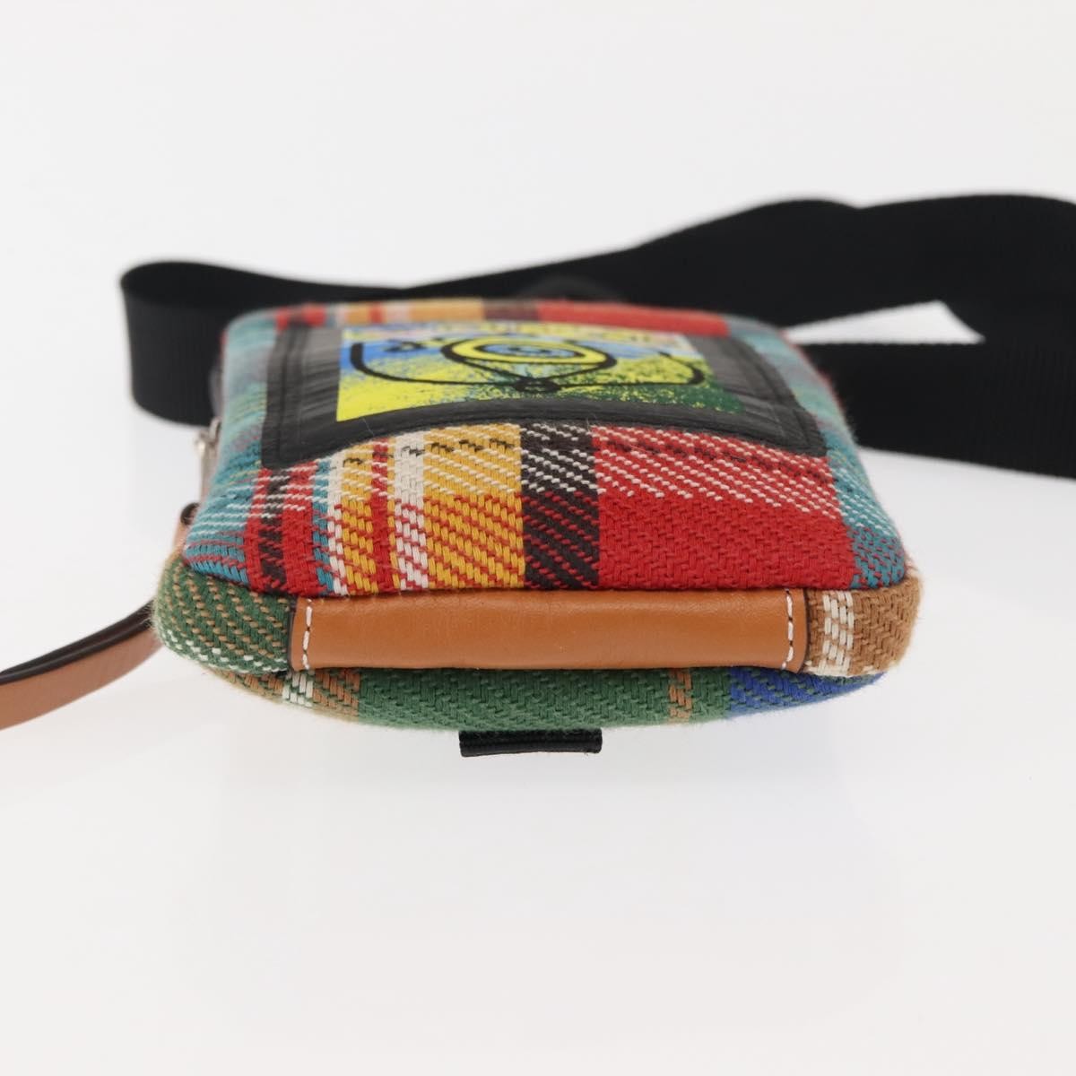 Loewe Eye/Loewe/Nature Zip Neck Pouch Canvas with Applique, MULTICOLOUR, CANVAS, Clutche & pouche