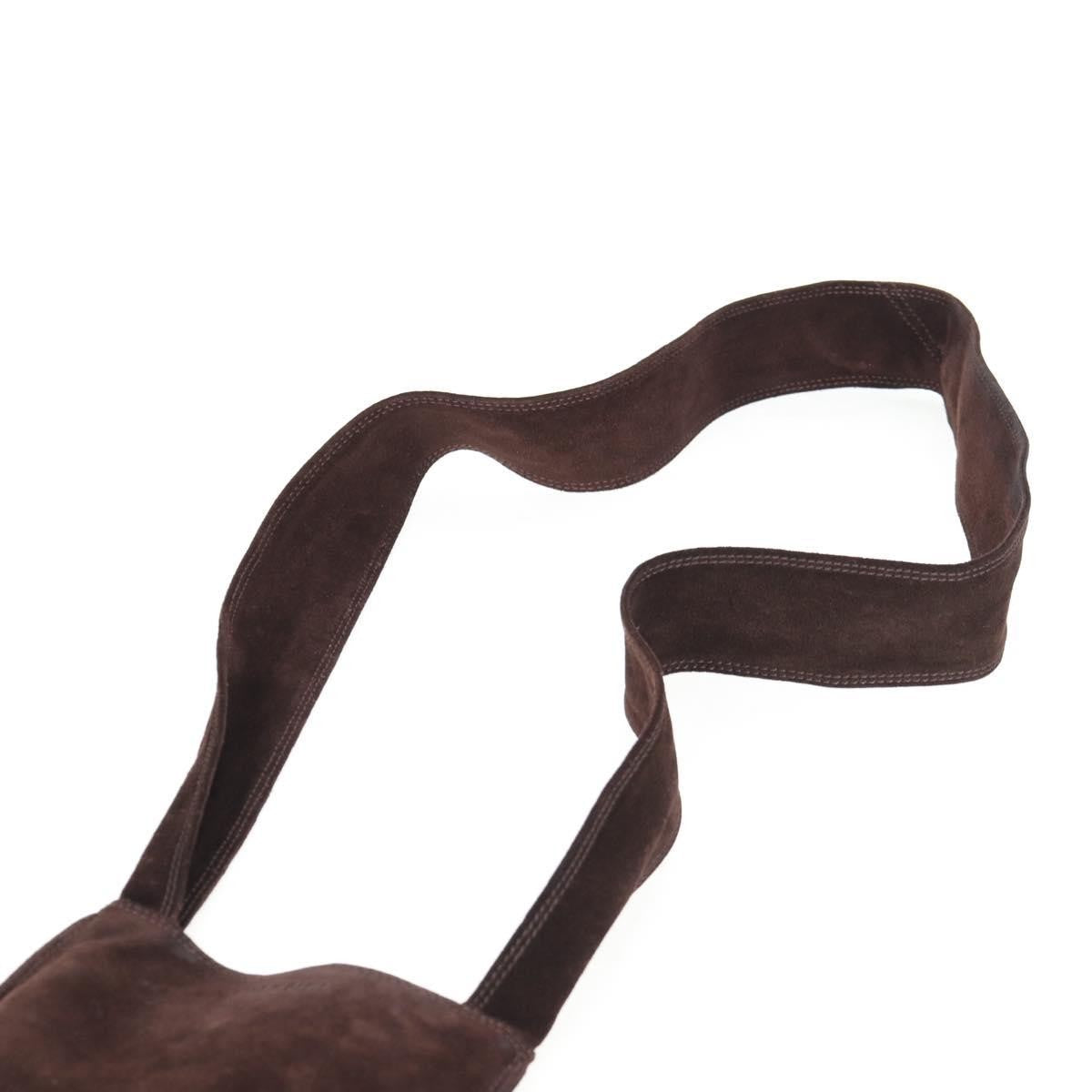 Chanel Vintage Shoulder Bag Suede, BROWN, SUEDE, Shoulder bag