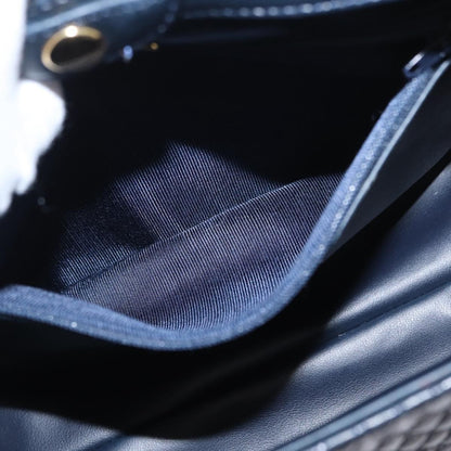 Bally Vintage Handbag Quilted Leather, NAVY, LEATHER, Handbag